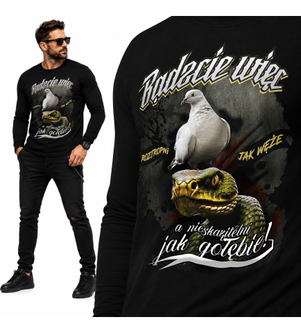 LONGSLEEVE Chrześcijański   BĄDZCIE WIĘC ROZTROPONI JAK WĘŻE